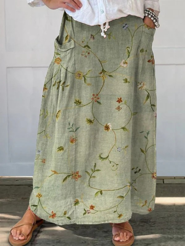 Lightweight Printed Skirt