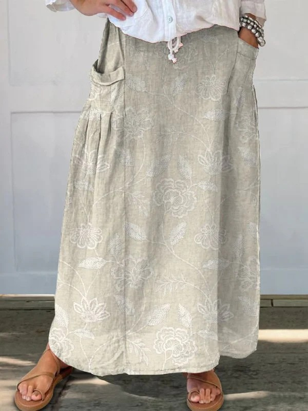 Lightweight Printed Skirt