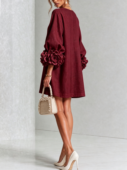 Mary | White Floral Button-down Mini Dress
