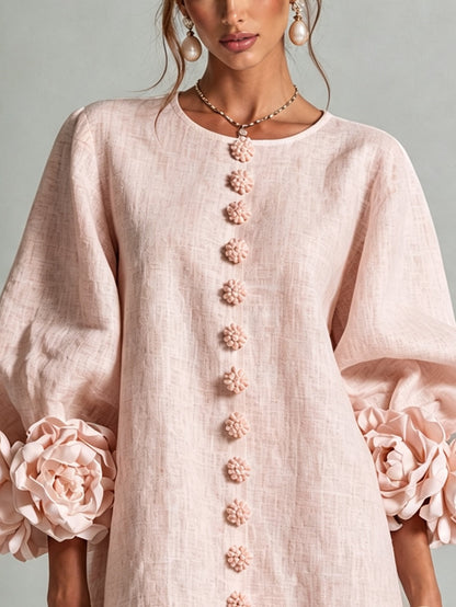 Flora | Floral-Trimmed Statement Mini Dress