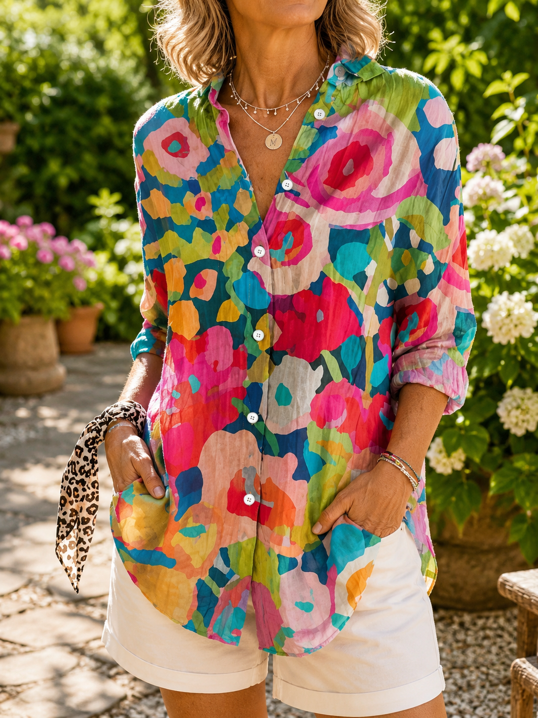 Deliane | Vibrant Artistic Blouse