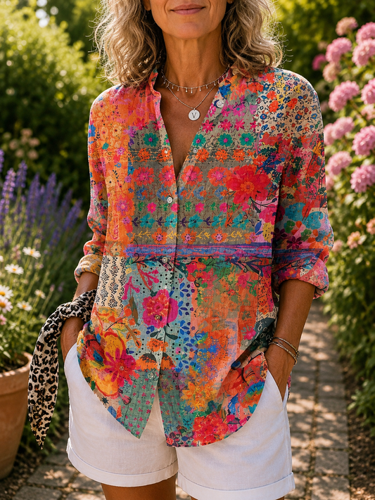 Anica | Vibrant Artistic Blouse