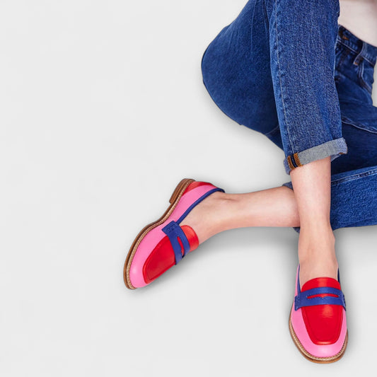 Marigold – Colourful patchwork with round toe