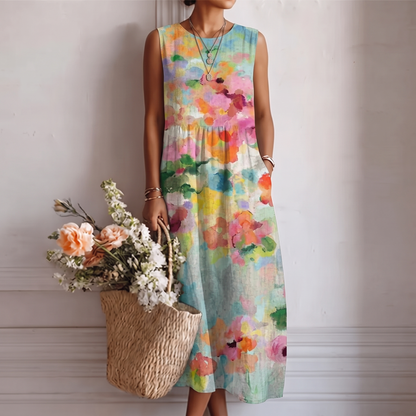 Carla™ | Elegant Multicolour Midi Dress