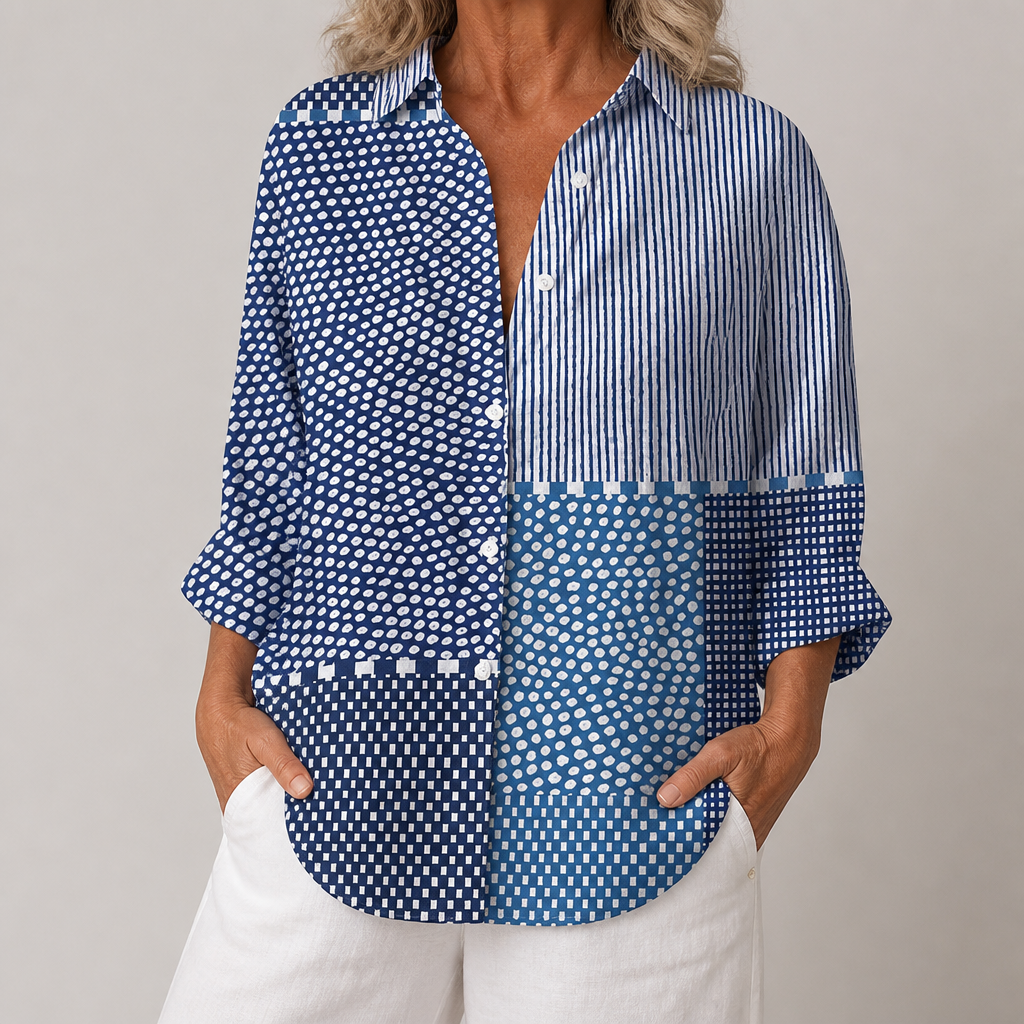 Sophie Ocean Patchwork Blouse