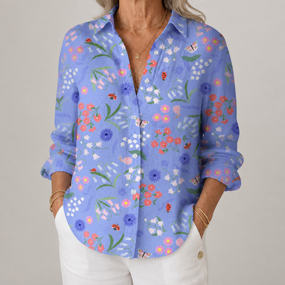 Louise Playful Dog Print Blouse
