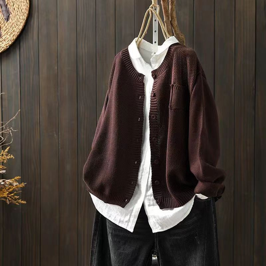 SELIORA | TEXTURED KNIT CARDIGAN