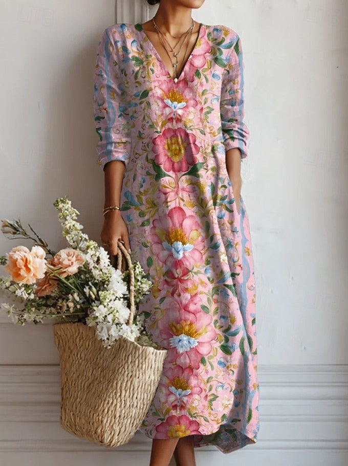 Millie | Pastel Garden Maxi Dress
