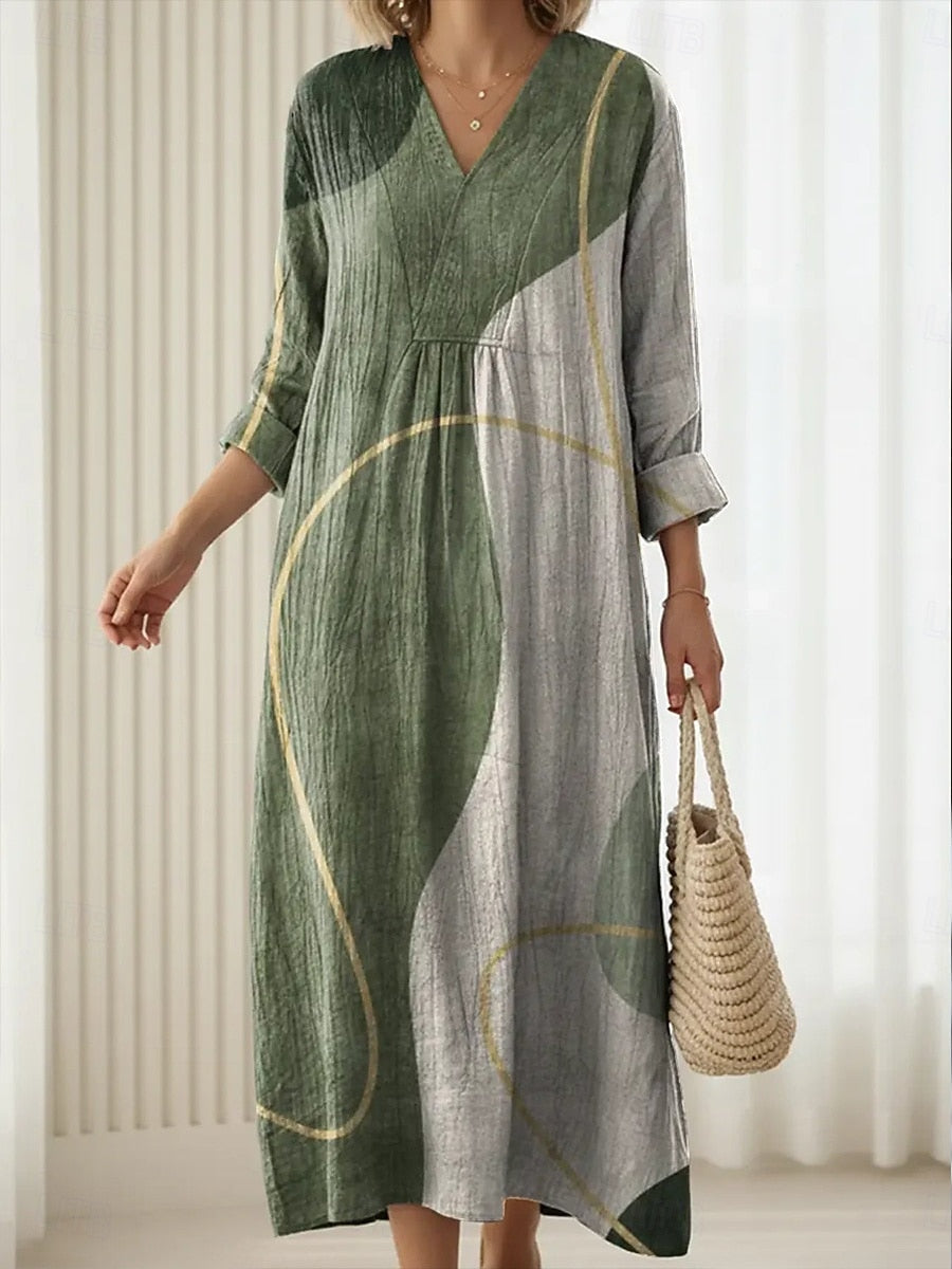 Isla | Sage Two-Tone Maxi Dress